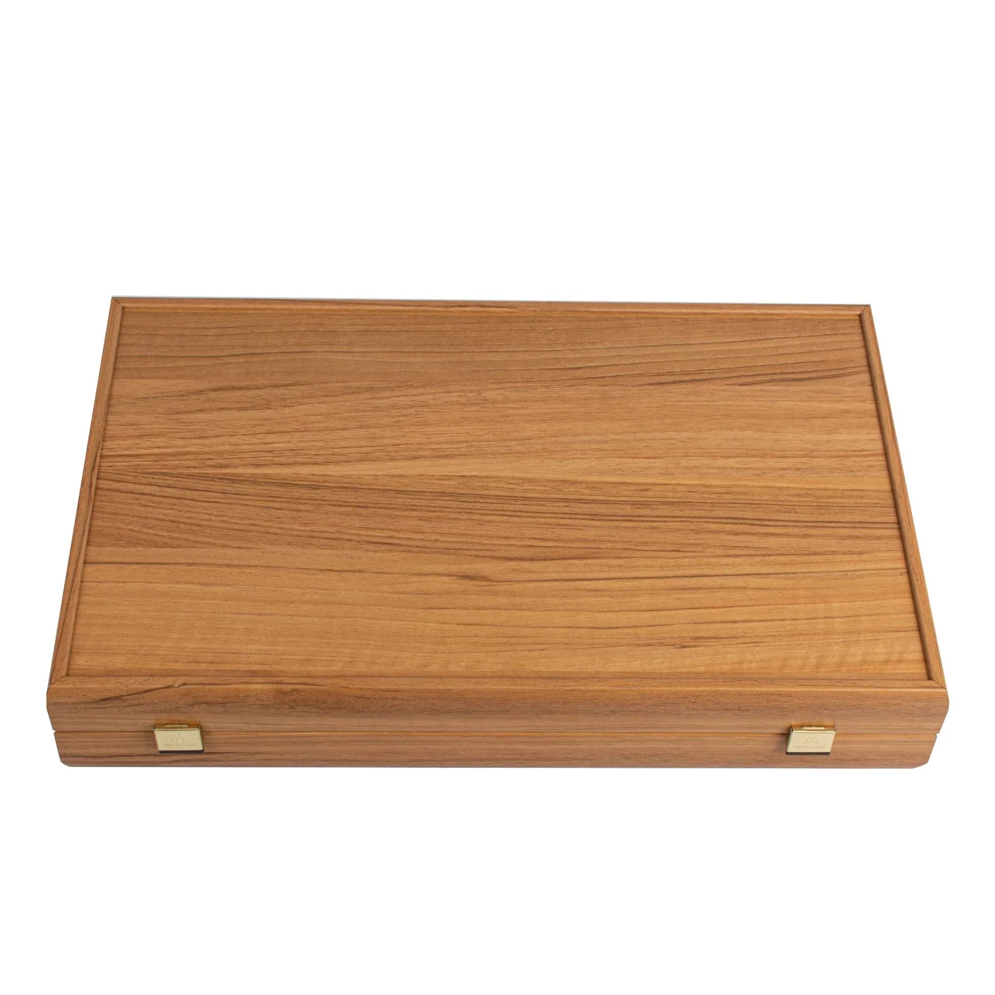 Manopoulos Raspberry Leather-Marquetry Backgammon