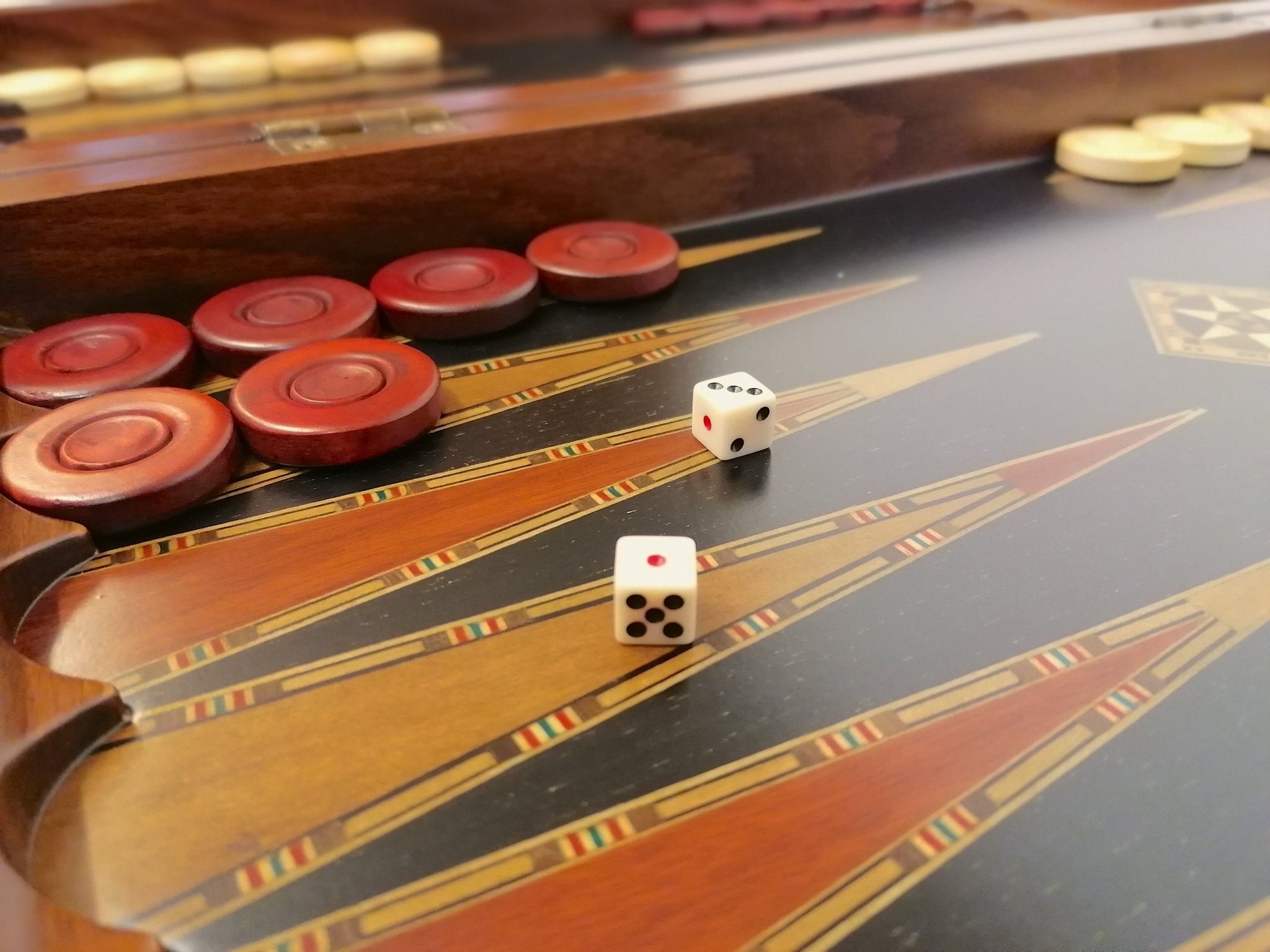 Hand-Carved Tavla Board - Backgammon, Chess & Draughts